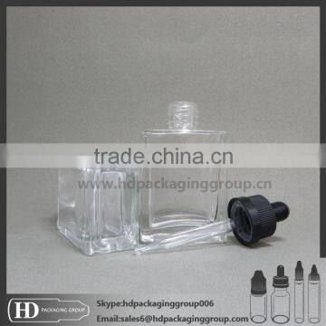 Free Samples!!! 15ml 30ml rectangular glass bottles unique dropper bottle eliquid with child proof glass bottle for sale