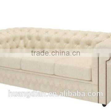 Foshan custom made furniture color optional 3 seater wooden handcrafted backrest chesterfield sofa