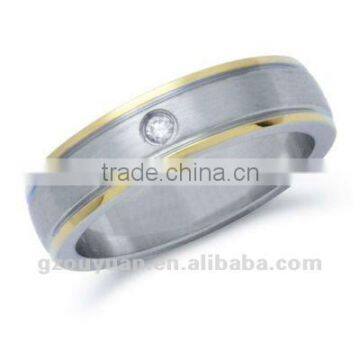Nice Stainless Steel with CZ Stone Ring
