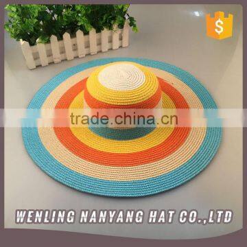 Good Quality Large Brim Sombrero Plain Straw Hat Women Summer Beach Hat