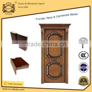 Customized High Quality Nature Wood Main Door Designs with Promotion Price