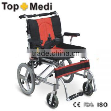 Good Quality Lightweight Aluminum Electric Wheelchair with drop back handle