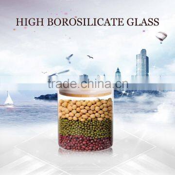 high borosilicate handmade glass jars clamp lids for400ml