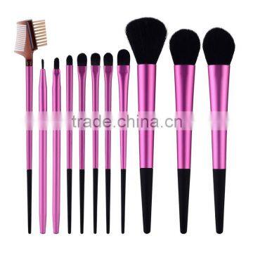 Professional 11 Pieces Metal Handle Makeup Brush Set,Tapered Handle Makeup Brush Set photo-3