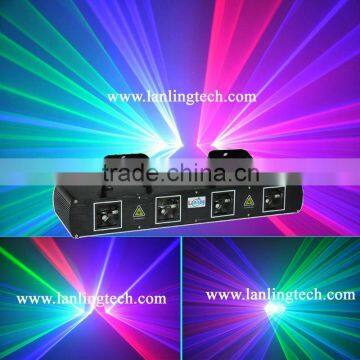 4 color 4 heads multi color DMX laser light