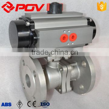 ss304 flange pneumatic ball valve dn 50 with good quality made in China