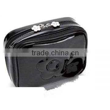 Most Fashinable Cosmetic Bag Square Makeup Pouch Black Cosmetic Case