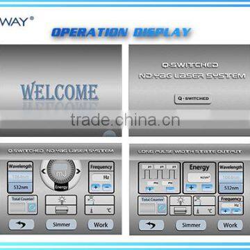 Freckles Removal Medical Laser Q Switch Nd Yag Laser / Professional Laser Tattoo Removal Machine Facial Veins Treatment