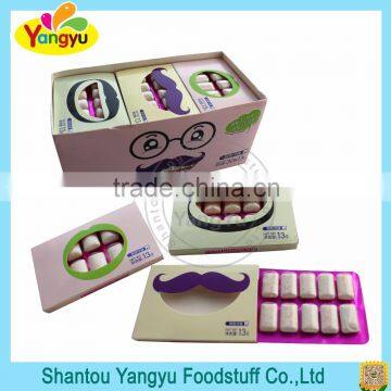 Funny teeth packing strong mint flavor chewing gum in display box