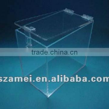 clear acrylic box with latch