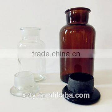 250 ml 500ml glass pharmaceutical empty bottle with glass lid