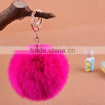 Natural Raccoon Fur Pom Poms Fox Tails Wholesale White