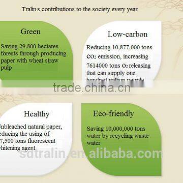 Tralin Food-grade Certification Virgin Wheat Straw Pulp Facial Tissue photo-4