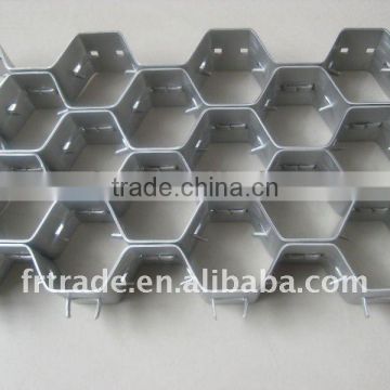 surface framework to hold cement or refractory Hex Metal Grating