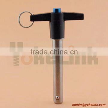 High quality precision stainless steel T handle push button quick relase pin with stainless ring