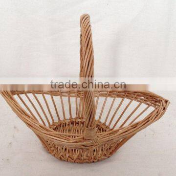 practical willow fruit basket with long hands