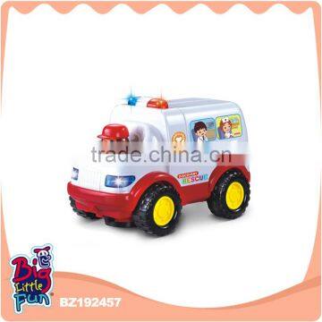 Baby preschool educational doctor play set electric ambulance car toys for sale