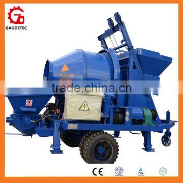 China max.aggregate 20mm small electric motor concrete mixer with pump