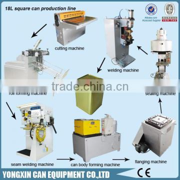 10-20L food oil chemical square tin can production line