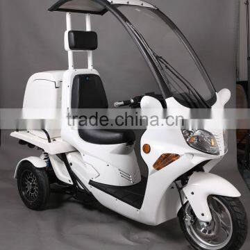 Three Wheel Electric Tricycle Roof Scooter for Delivery With Tilting Mechanism photo-2