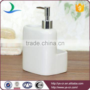 Square Elegant British Style Floral Ceramic Portable Lotion Dispenser photo-3