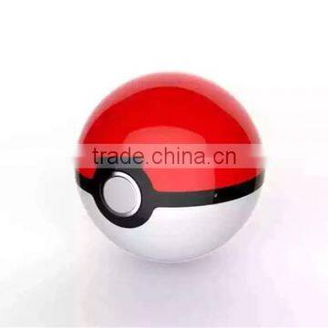 New products 2016 mini projector pokemon ball power bank 12000mah round mobile phone charger with led lights