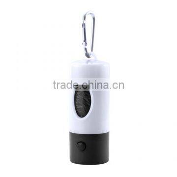 waste bag dispenser and torch with carabiner