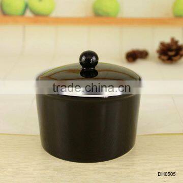 Factory wholesale New ideas novelty black ceramic casserole stew pot with lid