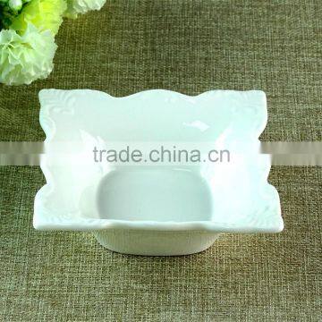 China Factory Cheap Cute White Porcelain Dishes,Ceramic Plates Dishes Wholesale photo-2