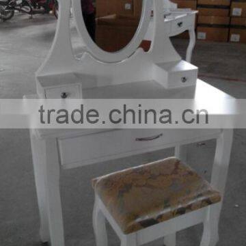 White Dressing Table With Swing Mirror Bedroom Furniture Shabby Vintage Style photo-4