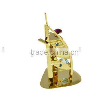24K Gold Plated Burj Al Arab Stand for Home Decor photo-3
