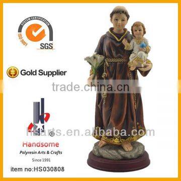 12 Inch Antony With Baby Polyresin Religious Statues Wholesale photo-6