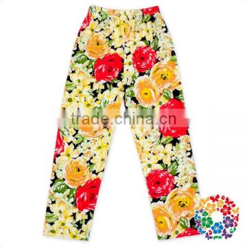 2017 New Arrival Flower Floral Printing Baby Pants Soft Baby Girls Leggings