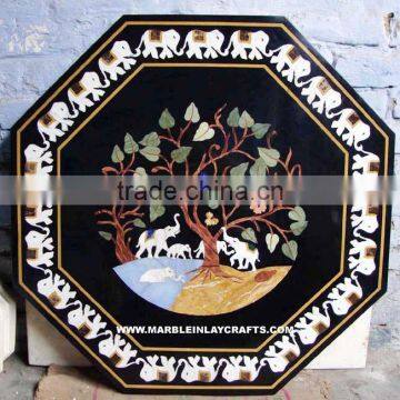 Marquetry Marble Inlaid Table Top Pietra Dura Table Top