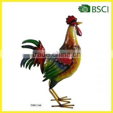 Functional garden decor yard outside shining rooster planter