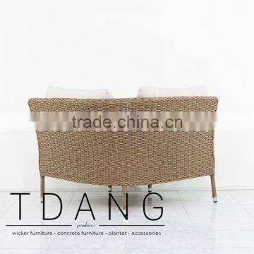Harrison Outdoor Corner Bench - Vietnam Conversation Furniture - Resin Wicker photo-4