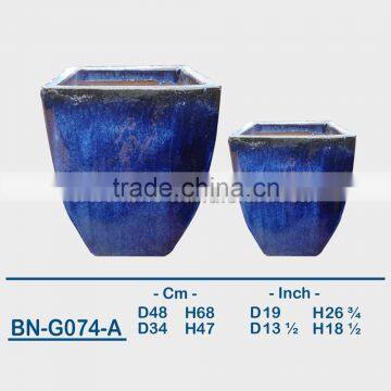 GLAZED CERAMIC OUTDOOR POT BN-G074 photo-2