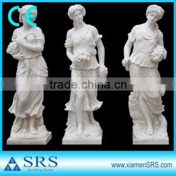 White marble stone woman statue