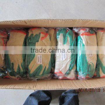 DDSAFETY 2017 10 Gauge Cotton Gloves Working Gloves Coating Green Latex Smooth Finished photo-5
