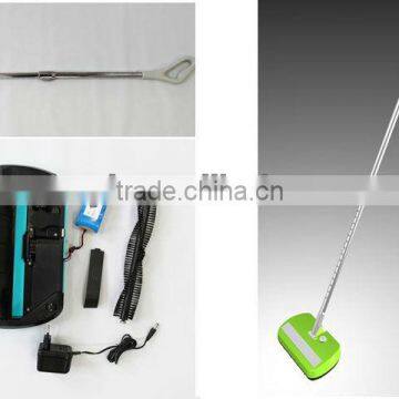 Rechargeable dust and ash sweeper with telescopic handle