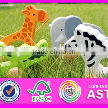 Hot Sale High Quality Wooden Baby Push and Pull Crocodile Toy,Promotional Gift Wooden Push up Toyin Bulk W05B082-A1 photo-6