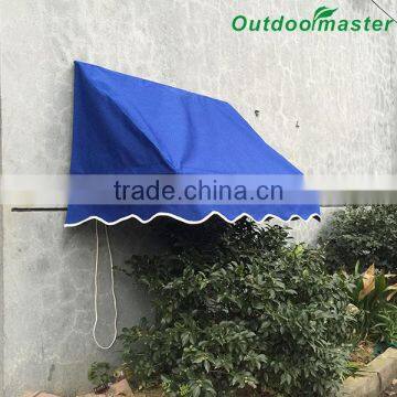 Patio 4x2FT Manual Sun Cover Blue Folding Window Awning photo-2