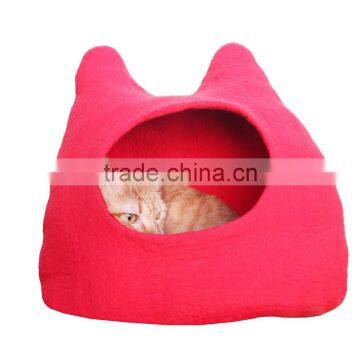 Cats House Handmade Cat Bed Natural Wool Felt Comfy Cave for All Cats and Small Dogs Machine Washable