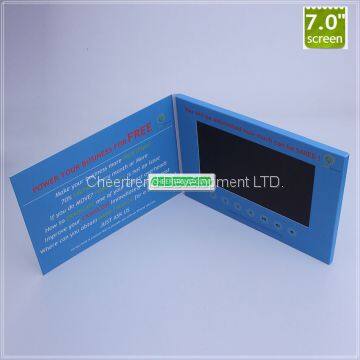 Unique design lcd video advertising brochure 7