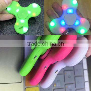 2017 Hot Tri Fidget LED Hand Spinner With Wireless Bluetooth Speaker Stress Reducer photo-2