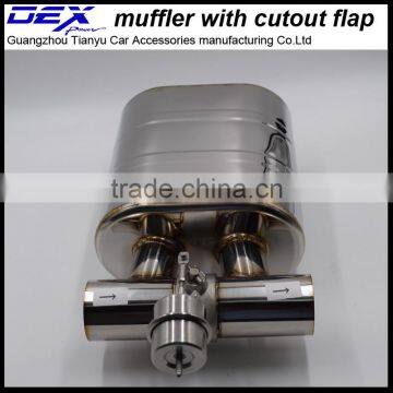 Automobile Performance Muffler With Cutout Valve in Exhaust System photo-4