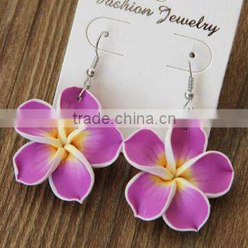 Hot Sell Hawaiian Plumeria Flower Earring Designs for Women photo-3