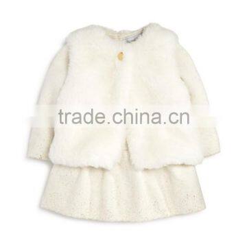 Infant Girls' Faux Fur Vest Wholesale Children's Boutique Clothing Kids Clothes HSC5623 photo-4