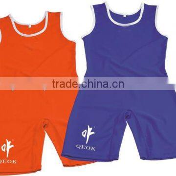 custom made wrestling wear, wrestling singlet with silk screen print logo,lycra wrestling wear