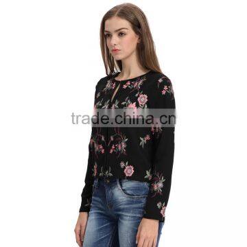 Latest Fashion Women Custom Embroidery Bomber Jackets photo-3
